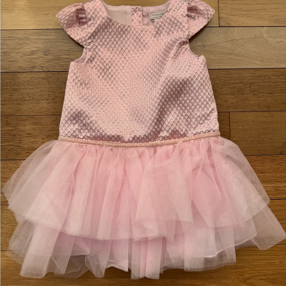 Catherine Malandrino Pink Tulle Shimmer Dress